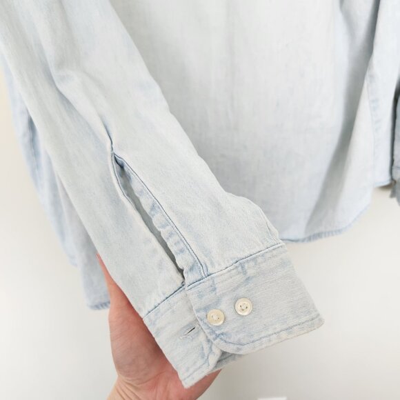 Harley Davidson Cotton Denim Shirt Vintage Mens XL Light Blue Motorcycle Biker - Picture 8 of 8